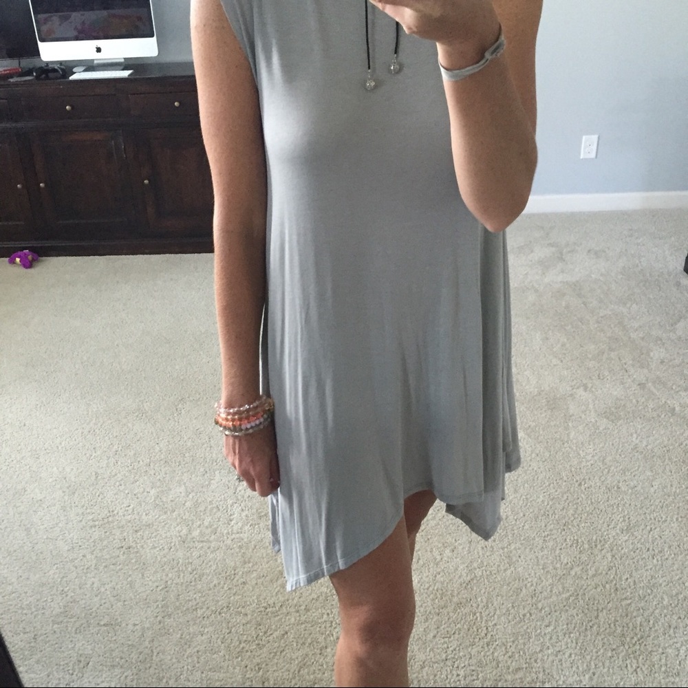 Grey Handkerchief Hemline Tunic/Dress - Picture 3 of 3